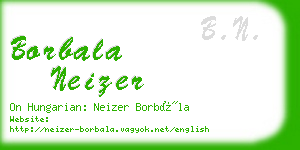 borbala neizer business card